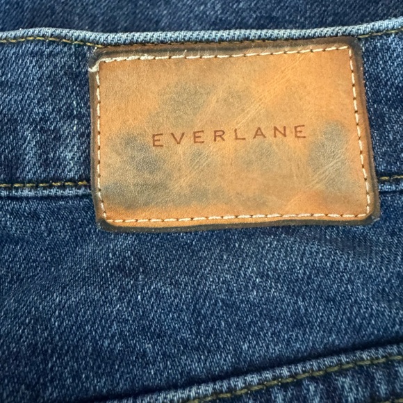 Everlane Organic Way High Dark Indigo Jean Straight size 28 Long 29.5” - Picture 4 of 5